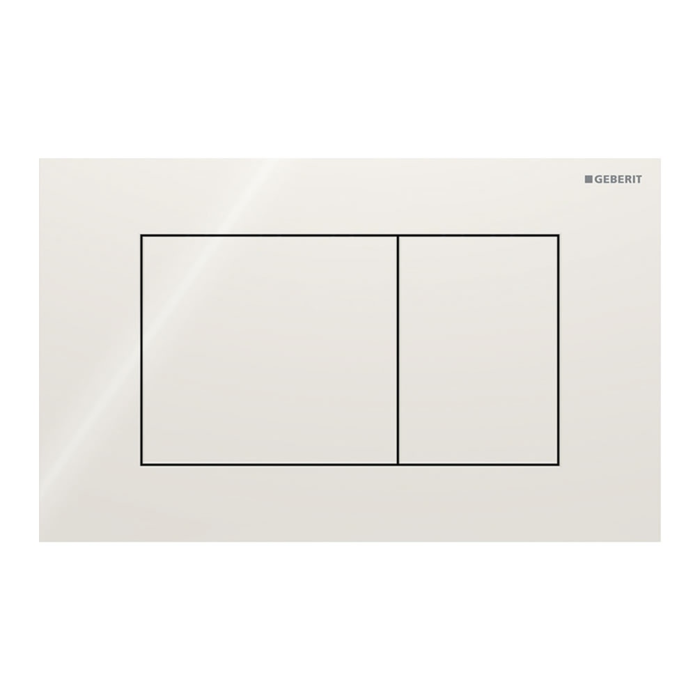 Cutout image of Geberit Sigma40 Square Sand Grey Glass Dual Flush Plate